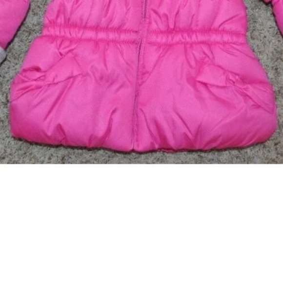 *Winter Jacket sz 4 ZeroXPosur Pink Quilted Fur Trim Hooded Zip Up Lined Girls - Picture 4 of 6